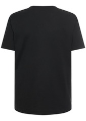 Dolce & Gabbana Logo Plaque Cotton V-neck T-shirt