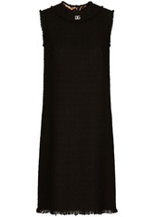 Dolce & Gabbana DG-logo tweed midi dress