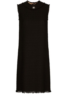 Dolce & Gabbana DG-logo tweed midi dress