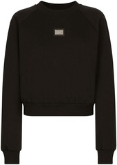 Dolce & Gabbana logo-plaque crew-neck sweatshirt