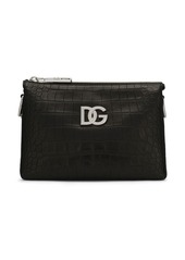 Dolce & Gabbana small Tris crocodile-print crossbody bag