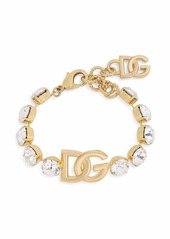 Dolce & Gabbana logo-plaque crystal-embellished bracelet