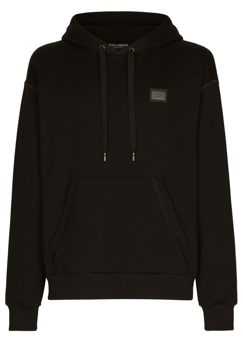 Dolce & Gabbana logo-tag drawstring hoodie