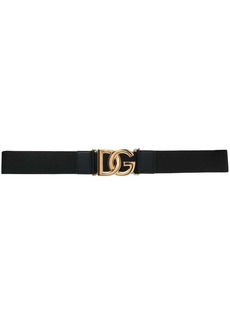 Dolce & Gabbana logo-plaque elasticated belt