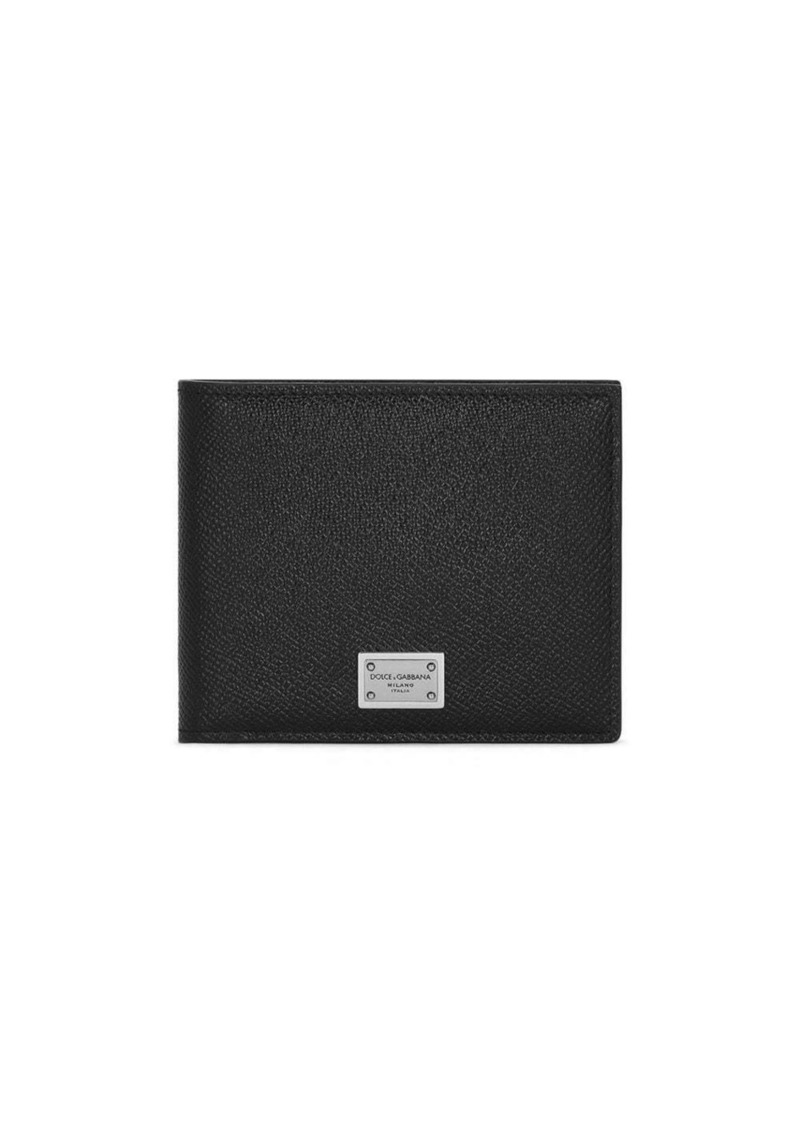 Dolce & Gabbana logo-tag leather bifold wallet