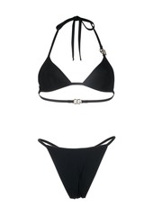 Dolce & Gabbana logo-plaque halterneck bikini set