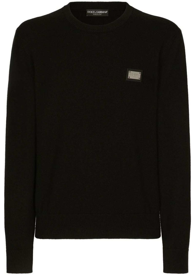 Dolce & Gabbana logo-tag wool-cashmere jumper