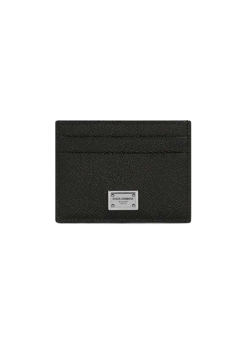 Dolce & Gabbana logo-tag leather card holder