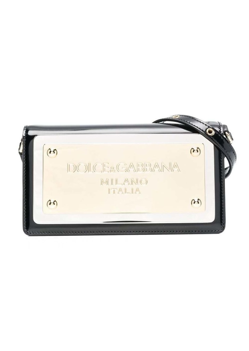 Dolce & Gabbana maxi-plate leather phone bag