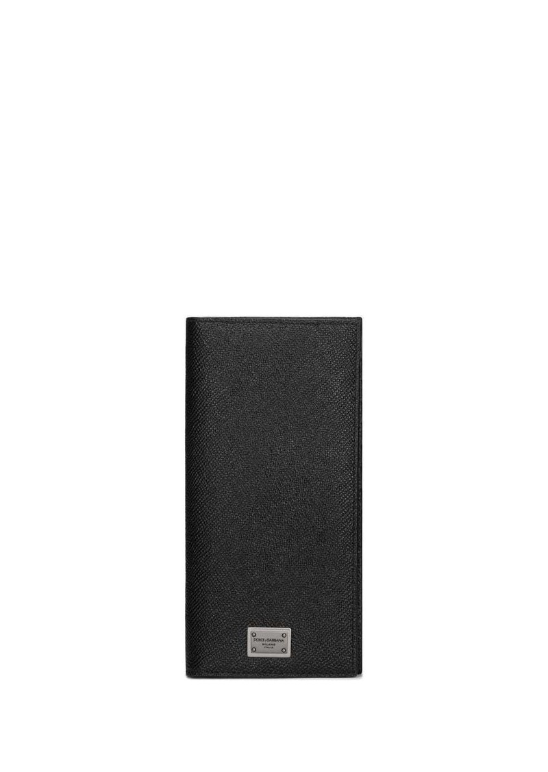 Dolce & Gabbana logo-tag leather vertical wallet