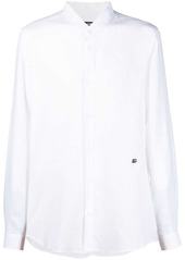 Dolce & Gabbana logo-plaque linen shirt