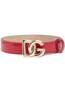 Dolce & Gabbana logo-plaque patent belt