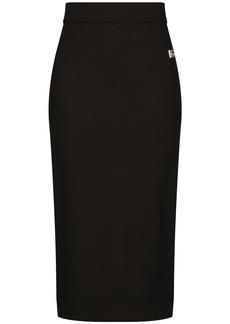 Dolce & Gabbana Milano-rib midi skirt