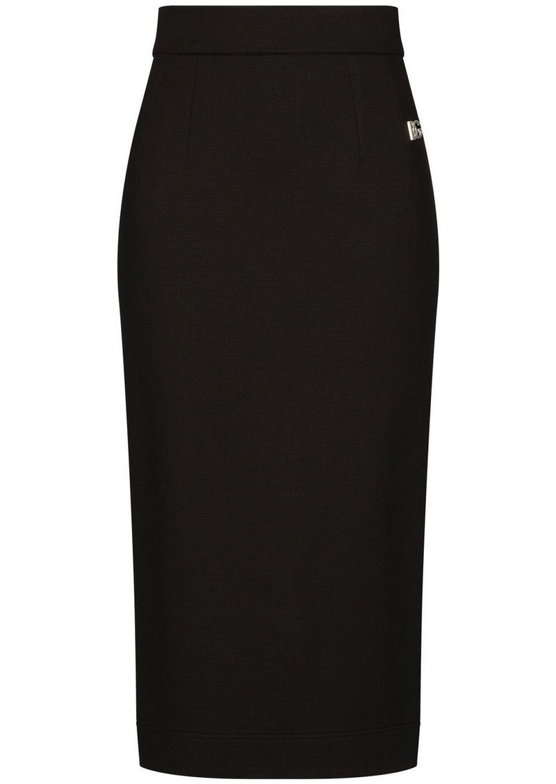 Dolce & Gabbana Milano-rib midi skirt