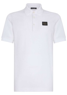 Dolce & Gabbana logo-tag piqué polo shirt