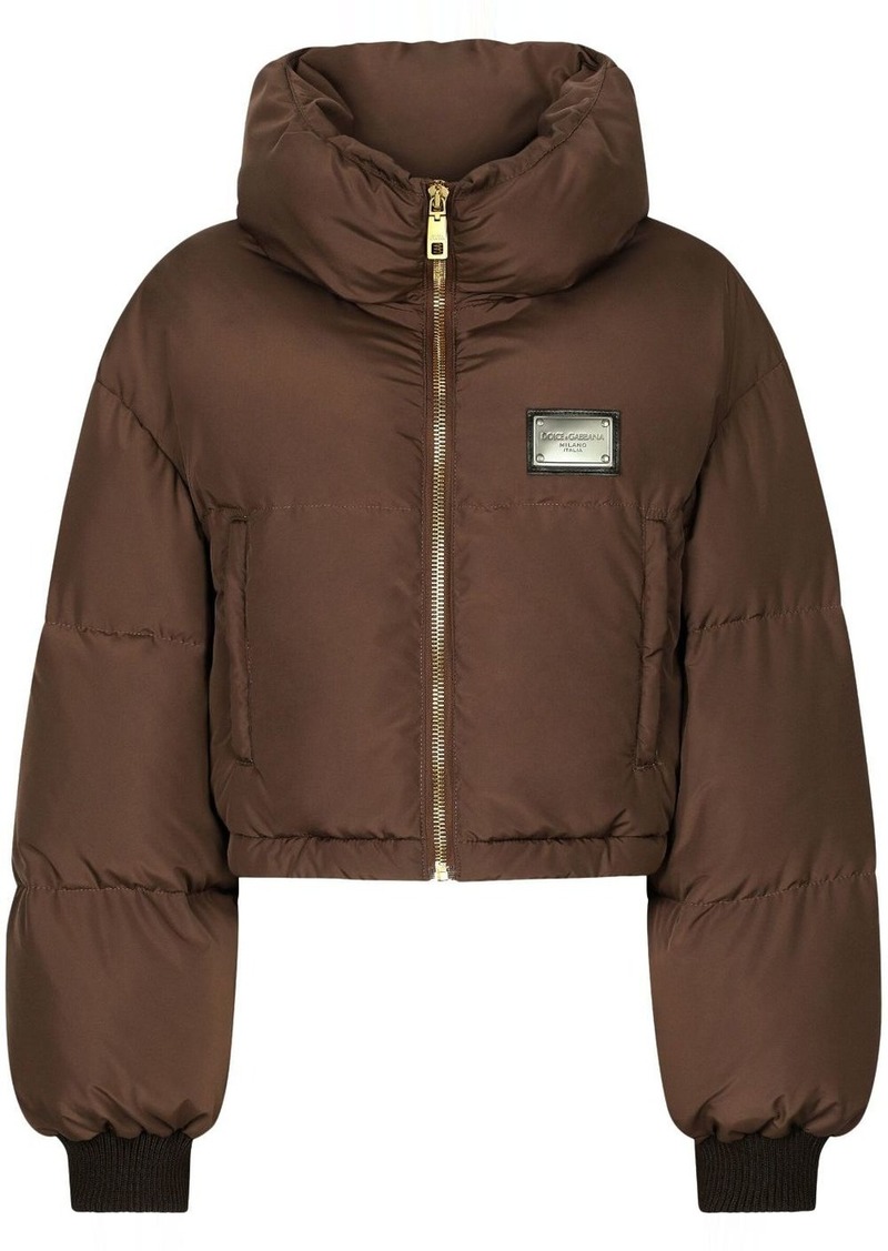 Dolce & Gabbana logo-plaque puffer jacket