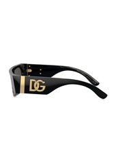 Dolce & Gabbana logo-plaque rectangular-frame sunglasses