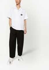 Dolce & Gabbana logo-tag cotton bowling shirt