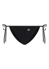 Dolce & Gabbana logo-plaque side-tie bikini bottom
