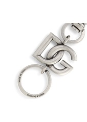 Dolce & Gabbana logo-plaque silver-tone keyring