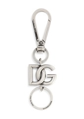 Dolce & Gabbana logo-plaque silver-tone keyring