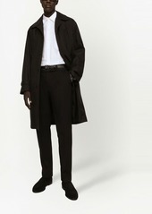 Dolce & Gabbana logo-tag single-breasted trench coat