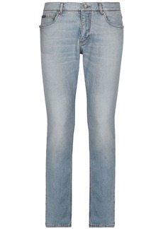 Dolce & Gabbana logo-plaque slim-cut jeans