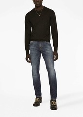 Dolce & Gabbana logo-plaque straight-leg jeans