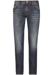 Dolce & Gabbana logo-plaque straight-leg jeans