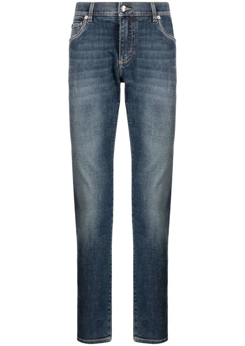 Dolce & Gabbana logo plaque straight-leg jeans