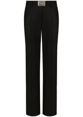 Dolce & Gabbana logo-plaque straight-leg trousers