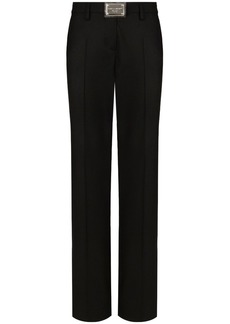 Dolce & Gabbana logo-plaque straight-leg trousers