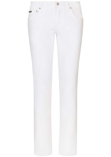Dolce & Gabbana logo-plaque stretch-cotton skinny jeans