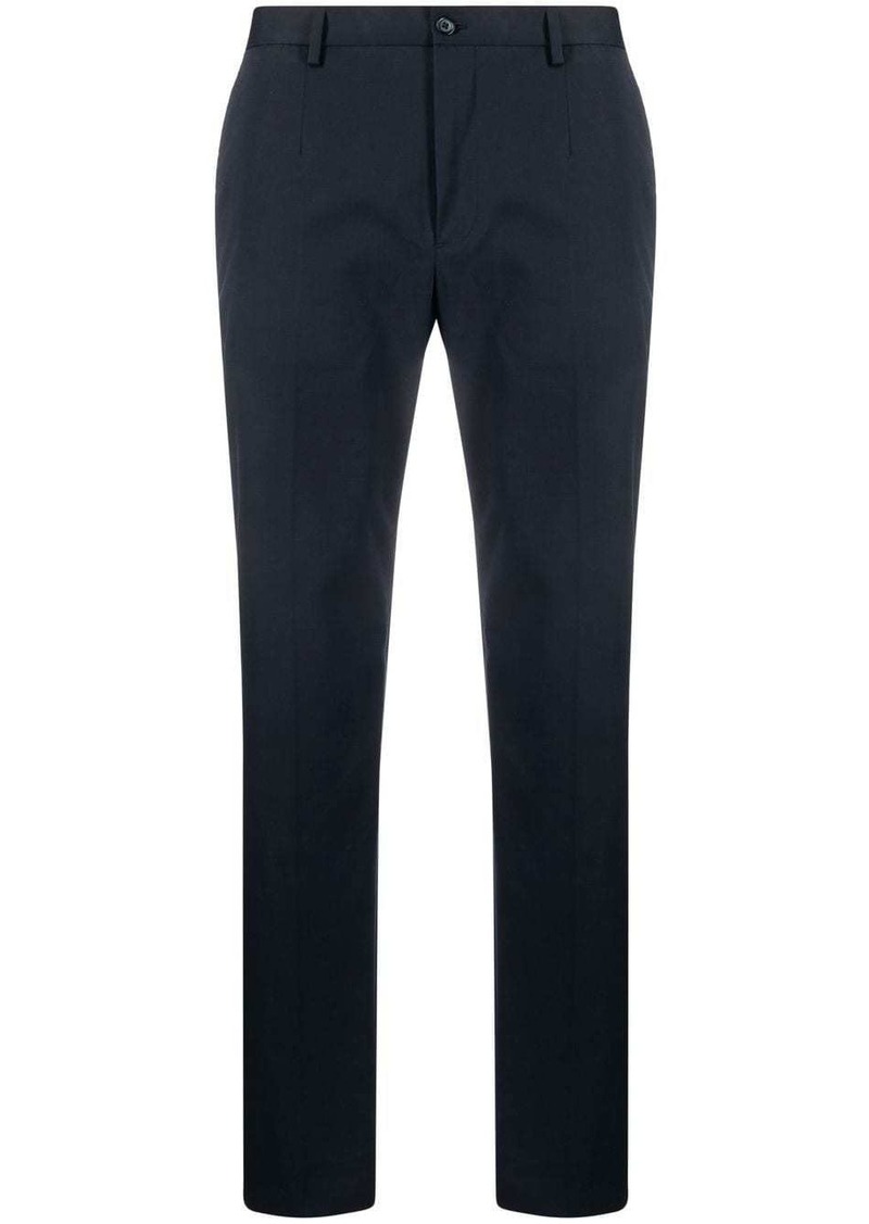 Dolce & Gabbana logo-plaque stretch cotton trousers