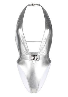 Dolce & Gabbana logo-plaque swimsuit