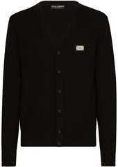 Dolce & Gabbana logo-tag cashmere-wool cardigan