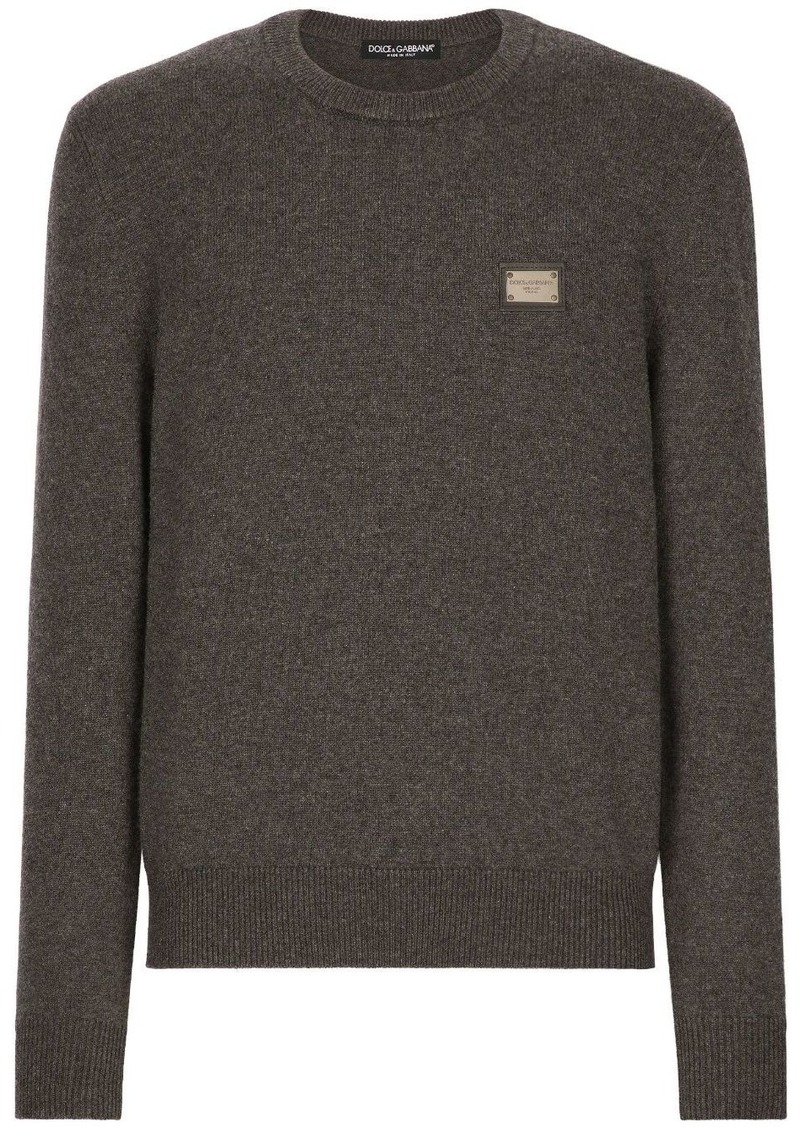 Dolce & Gabbana logo-tag wool-cashmere jumper