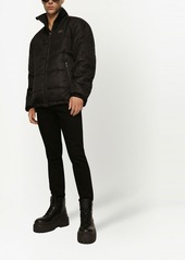 Dolce & Gabbana logo-tag high-neck padded jacket