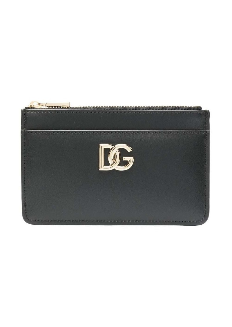 Dolce & Gabbana DG-logo leather card holder