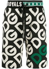 Dolce & Gabbana DG logo print track shorts