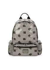 Dolce & Gabbana logo-print coated-finish backpack