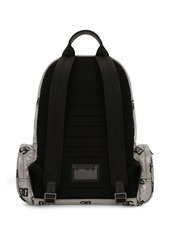 Dolce & Gabbana logo-print coated-finish backpack