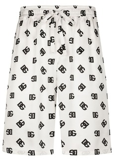 Dolce & Gabbana DG Monogram silk track shorts