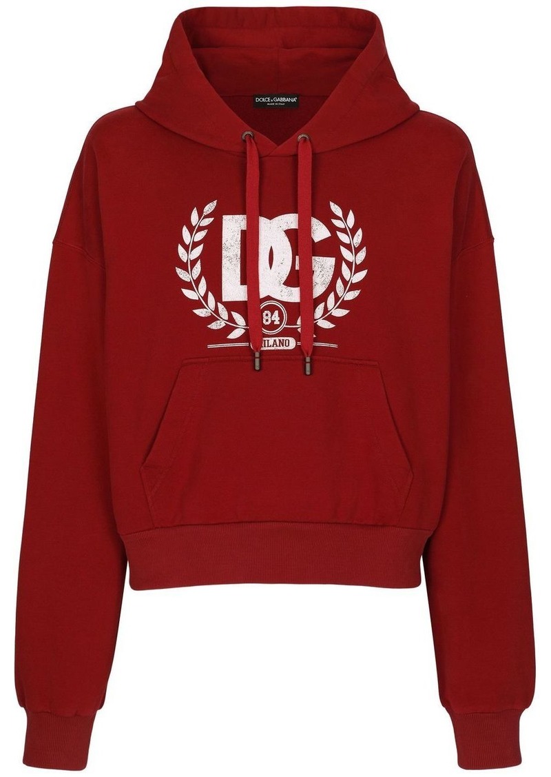 Dolce & Gabbana logo-print drawstring hoodie