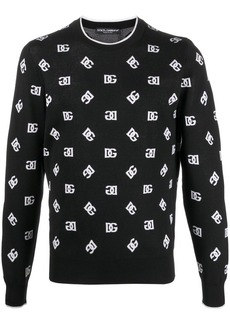 Dolce & Gabbana DG-logo jacquard wool-silk jumper