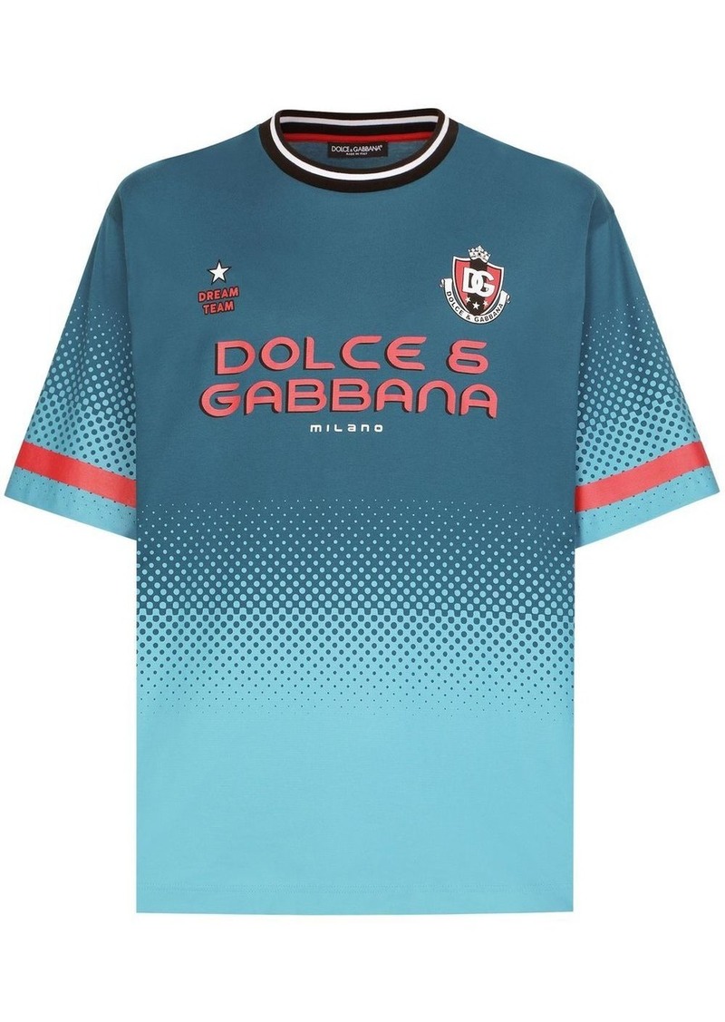 Dolce & Gabbana logo-print football T-shirt