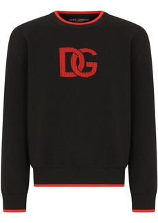 Dolce & Gabbana logo-print contrasting-trim jumper