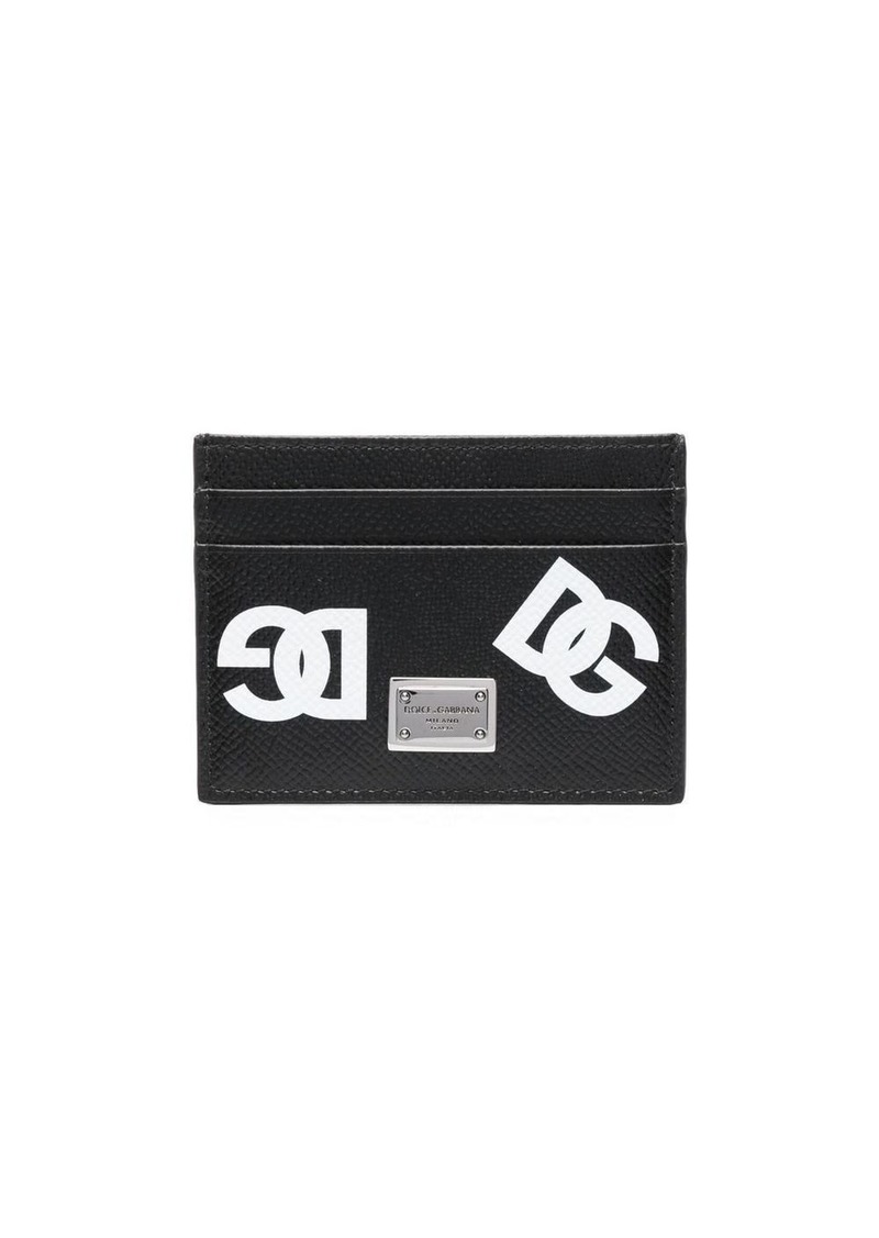 Dolce & Gabbana logo print leather cardholder