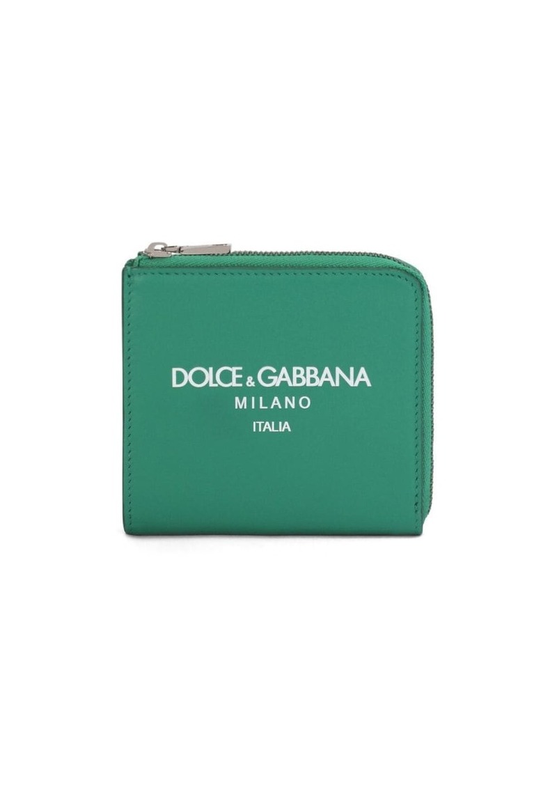 Dolce & Gabbana logo-print leather wallet