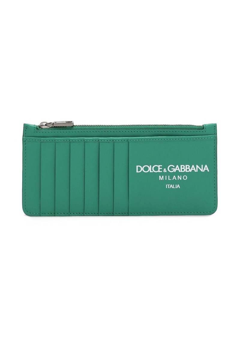 Dolce & Gabbana logo-print leather wallet